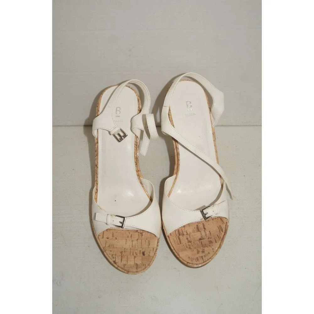 Bakers White Wedge High Heeled Shoes Women's Size 10M